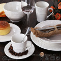 20PCS Porcelain Dinner Set for restaurant with Embossed Design